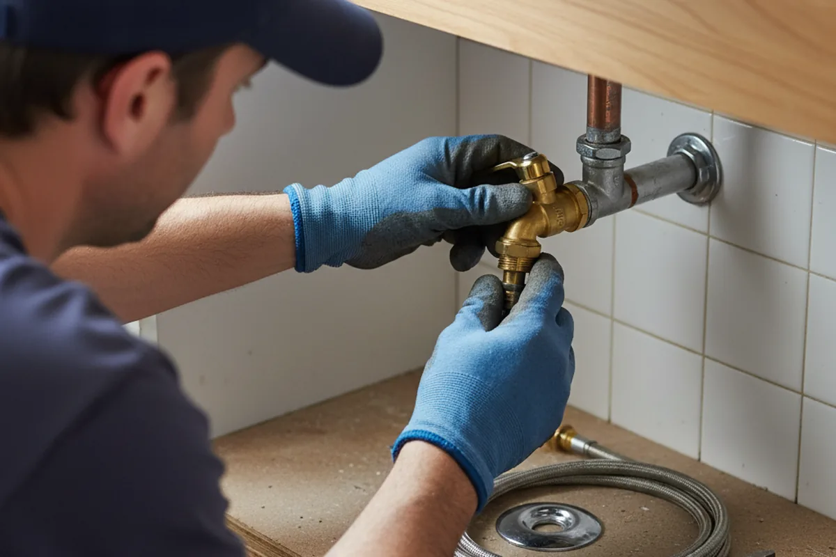 Shutoff valve and fitting work during Faucet and Fixture Repair in Adams